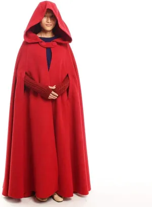 GRACEART Women's Hood Woolen Cape Bridal Wedding Winter Cloak Plus Size Thick Coat