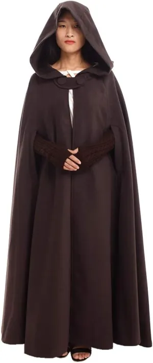 GRACEART Women's Hood Woolen Cape Bridal Wedding Winter Cloak Plus Size Thick Coat