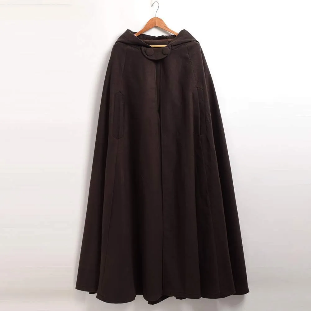 GRACEART Women's Hood Woolen Cape Bridal Wedding Winter Cloak Plus Size Thick Coat