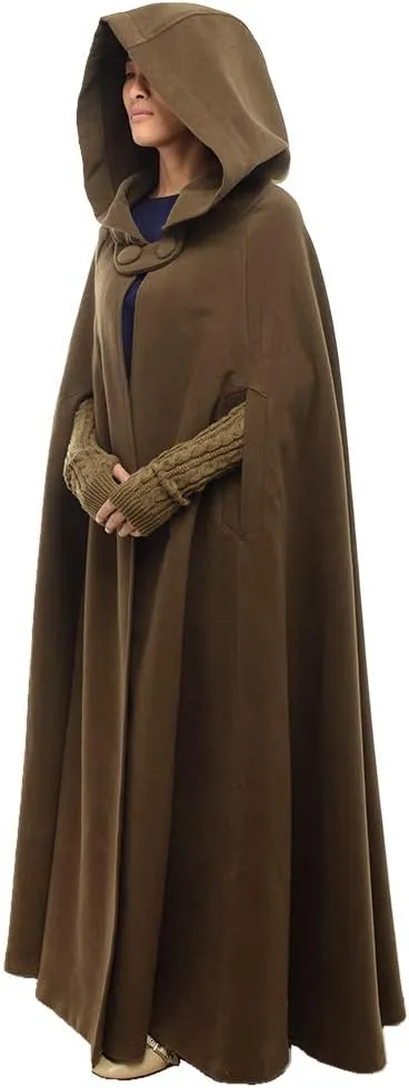 GRACEART Women's Hood Woolen Cape Bridal Wedding Winter Cloak Plus Size Thick Coat