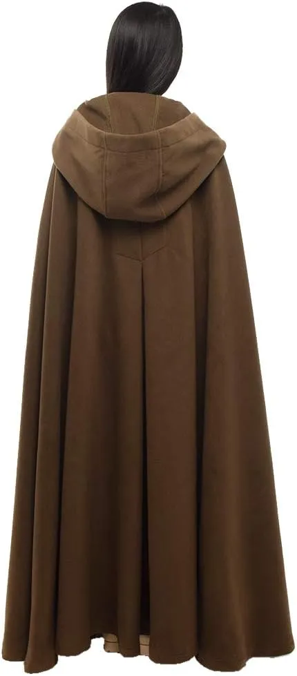 GRACEART Women's Hood Woolen Cape Bridal Wedding Winter Cloak Plus Size Thick Coat