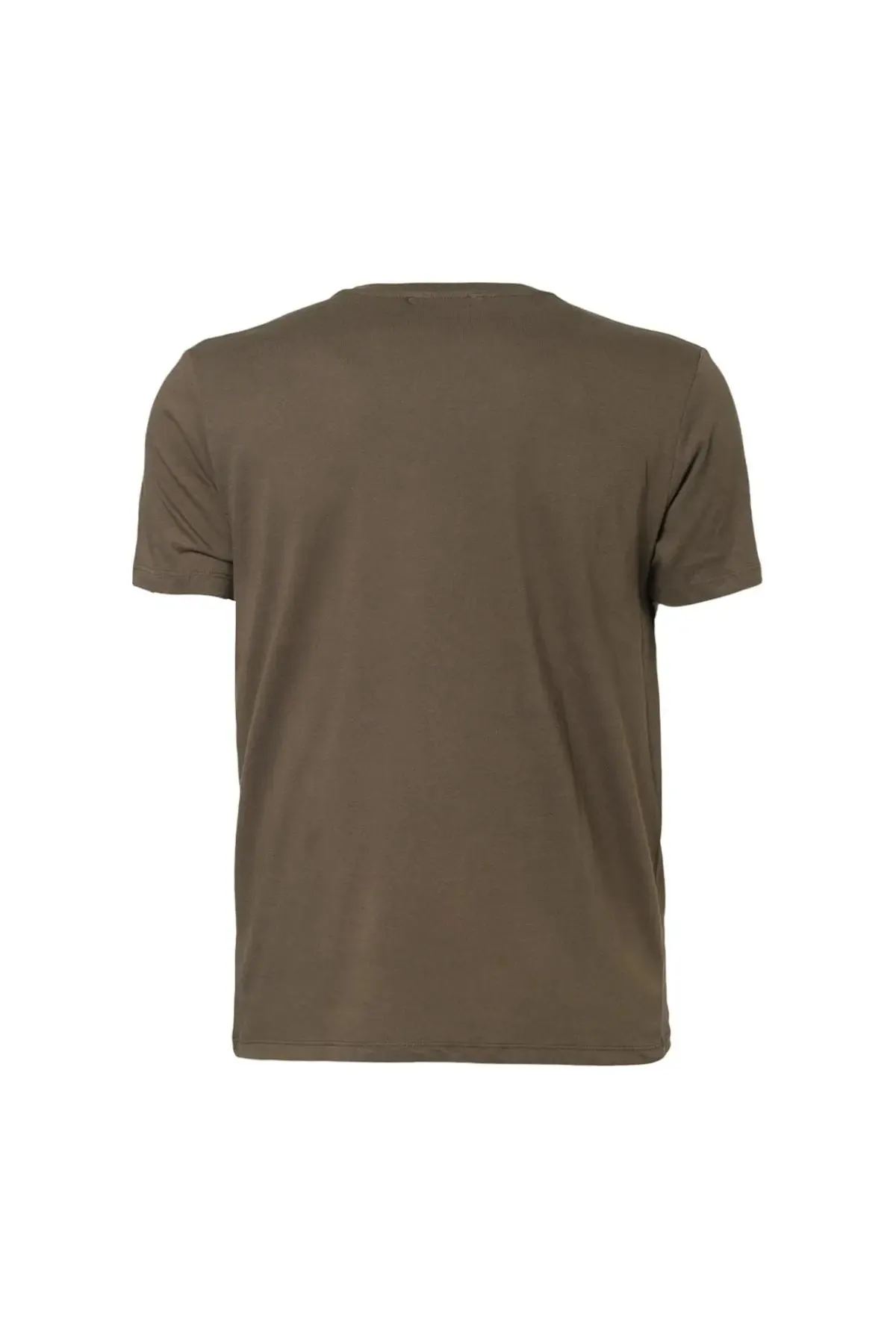 Green Round Collar Men's T-Shirt