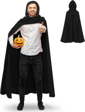 Halloween Cloak with Hood Black Halloween Cape Halloween Vampire Cloak Wizard Cloak Costume Witch Costume Vampire Cloak