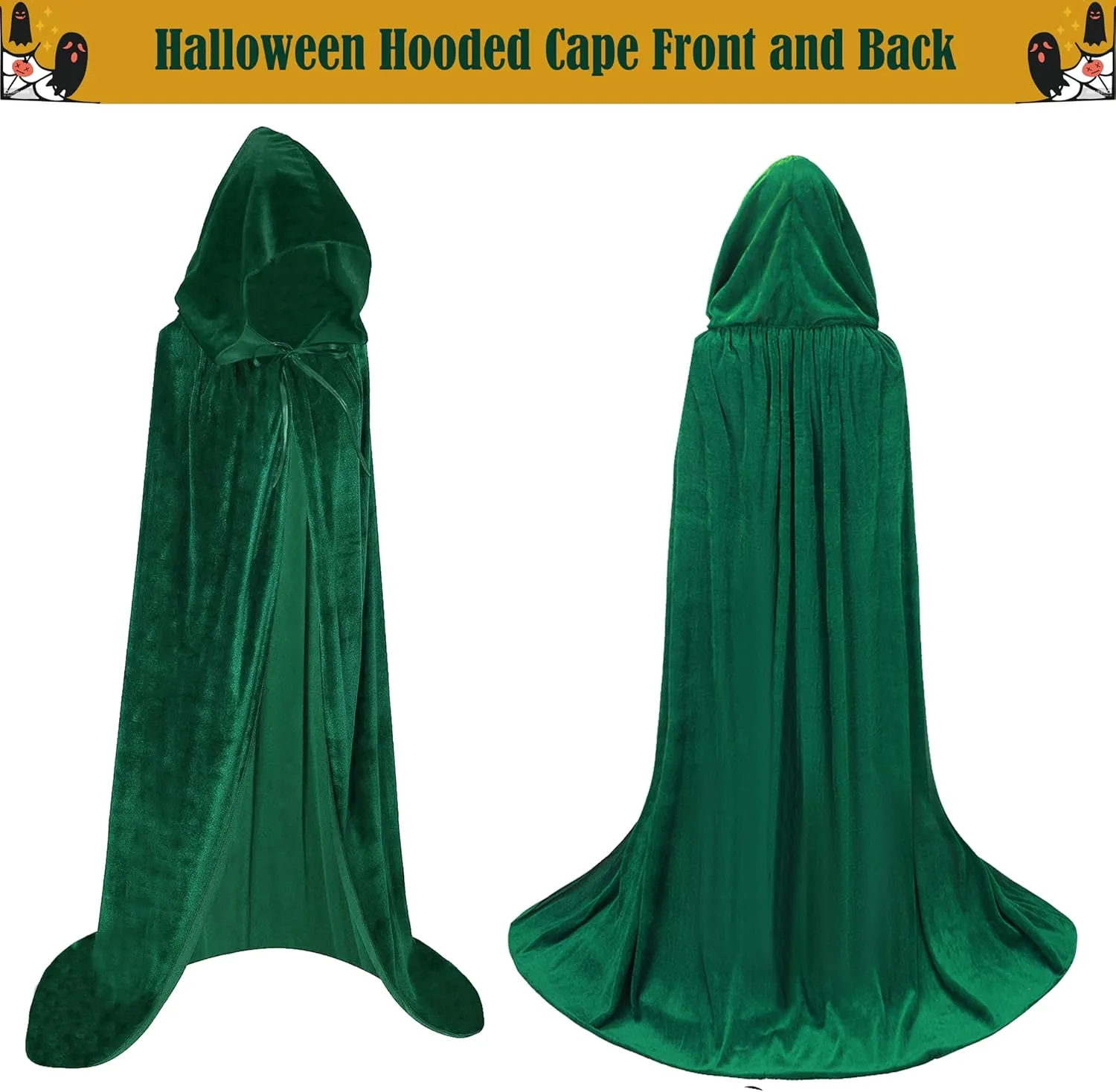 Halloween Hooded Cloak Long Hooded Cloak dult Christmas Halloween Cloak Costumes Hooded Cape Masquerade Dress Up