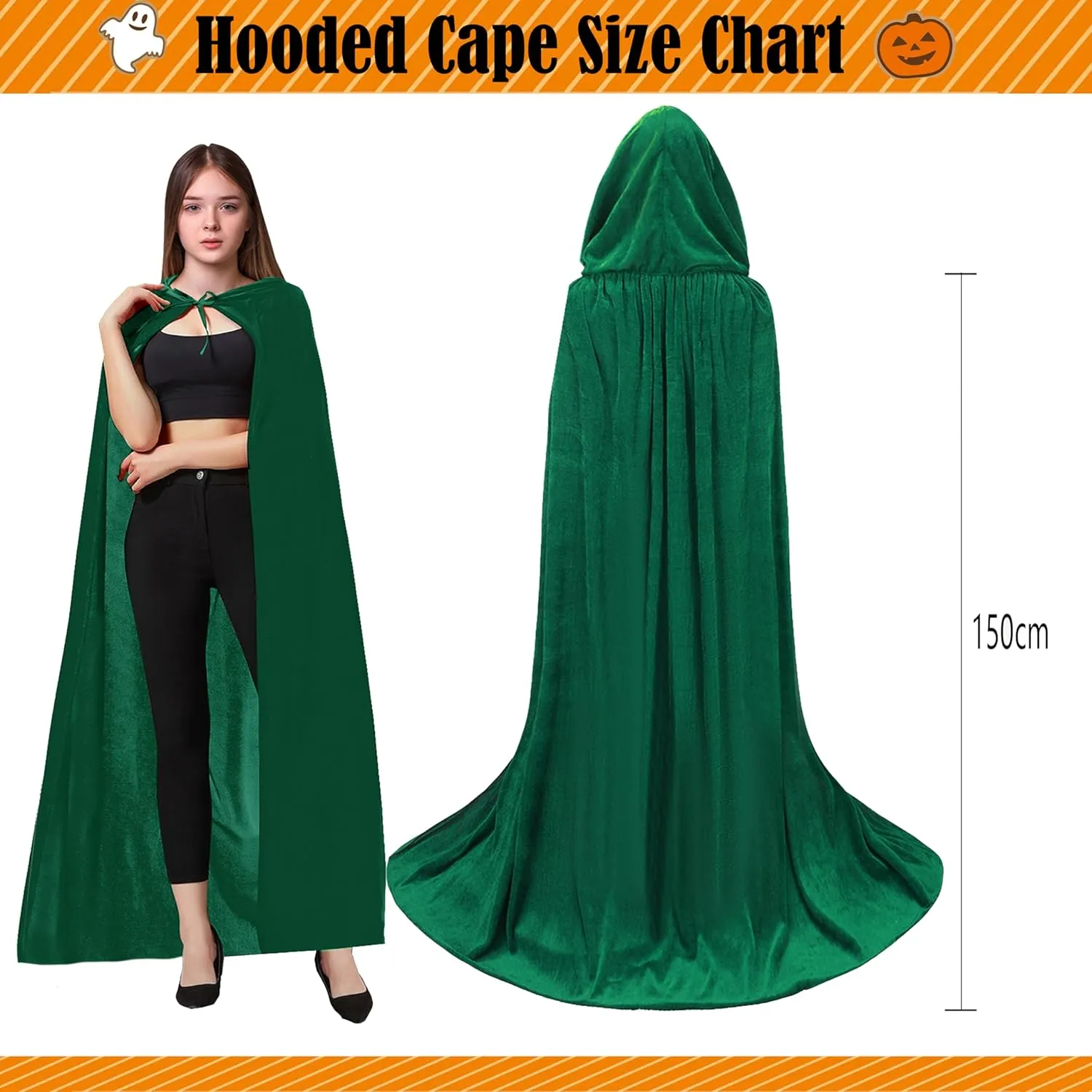 Halloween Hooded Cloak Long Hooded Cloak dult Christmas Halloween Cloak Costumes Hooded Cape Masquerade Dress Up