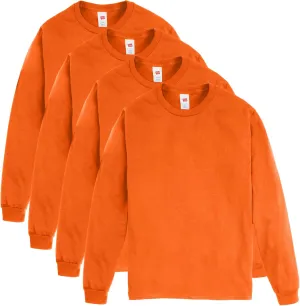 Hanes Essentials Men's Long Sleeve T-Shirt Pack, Men's Long Sleeve Tees, Crewneck Cotton T-Shirts, 4-Pack