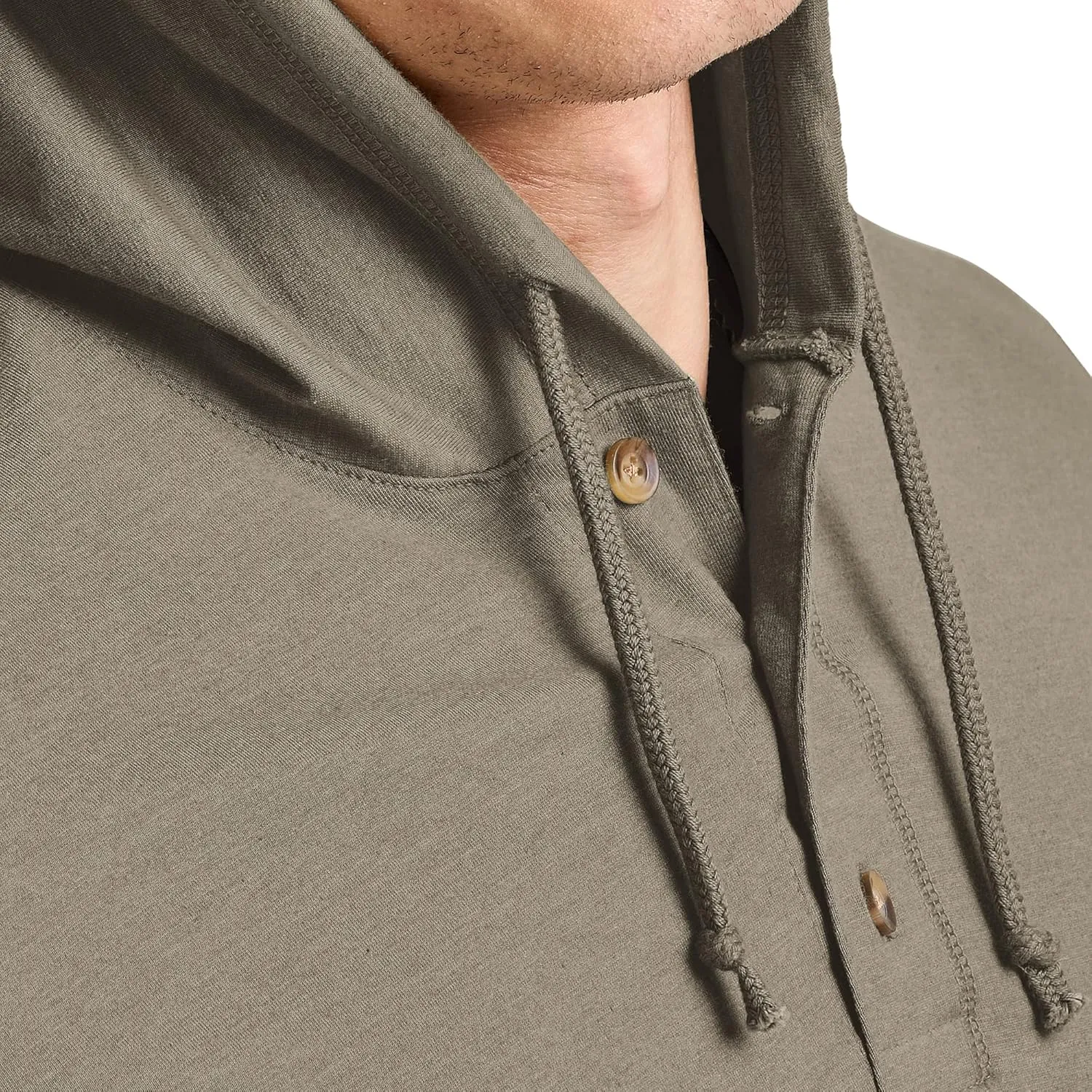 Hanes Men's Originals Tri-Blend Jersey Hoodie, T-Shirt Hoodie with Henley Collar