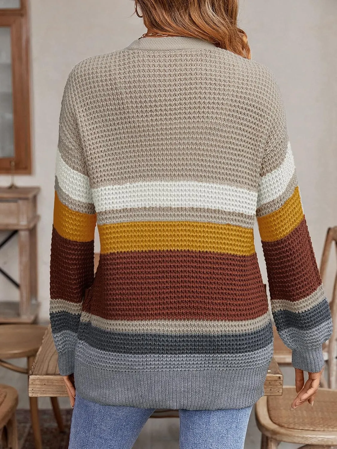 HELYO Women's Cardigan Sweater Casual Lightweight Fall Winter Open Front Soft Knit Cardigans Sweaters with Pockets 883