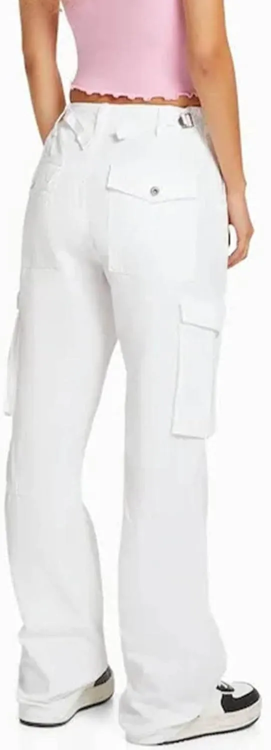 High Waisted Work Pants for Women Winter Cute Work Trousers with Pockets High Waisted Wide Leg