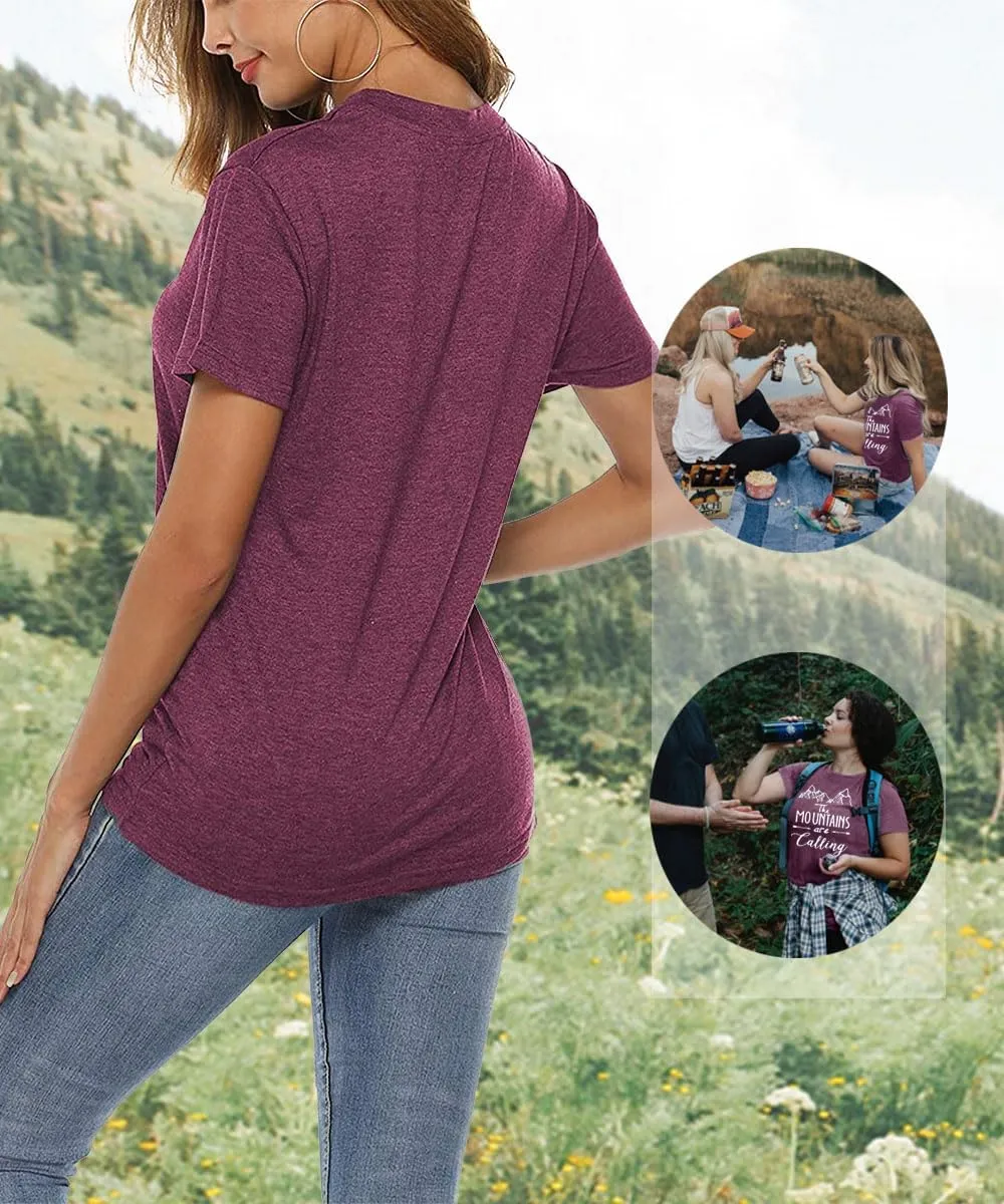 Hiking Mountain Shirts Women Funny Adventure Graphic Tank Top Summer Outdoor Camping Sleeveless Tee