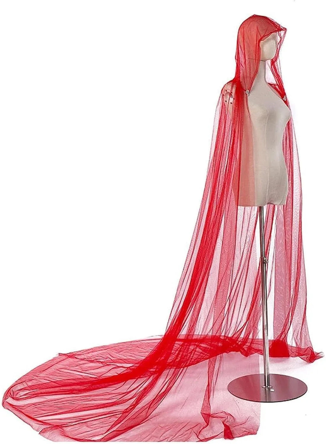 Hooded Cloak for Halloween And Weddings with Long Cape