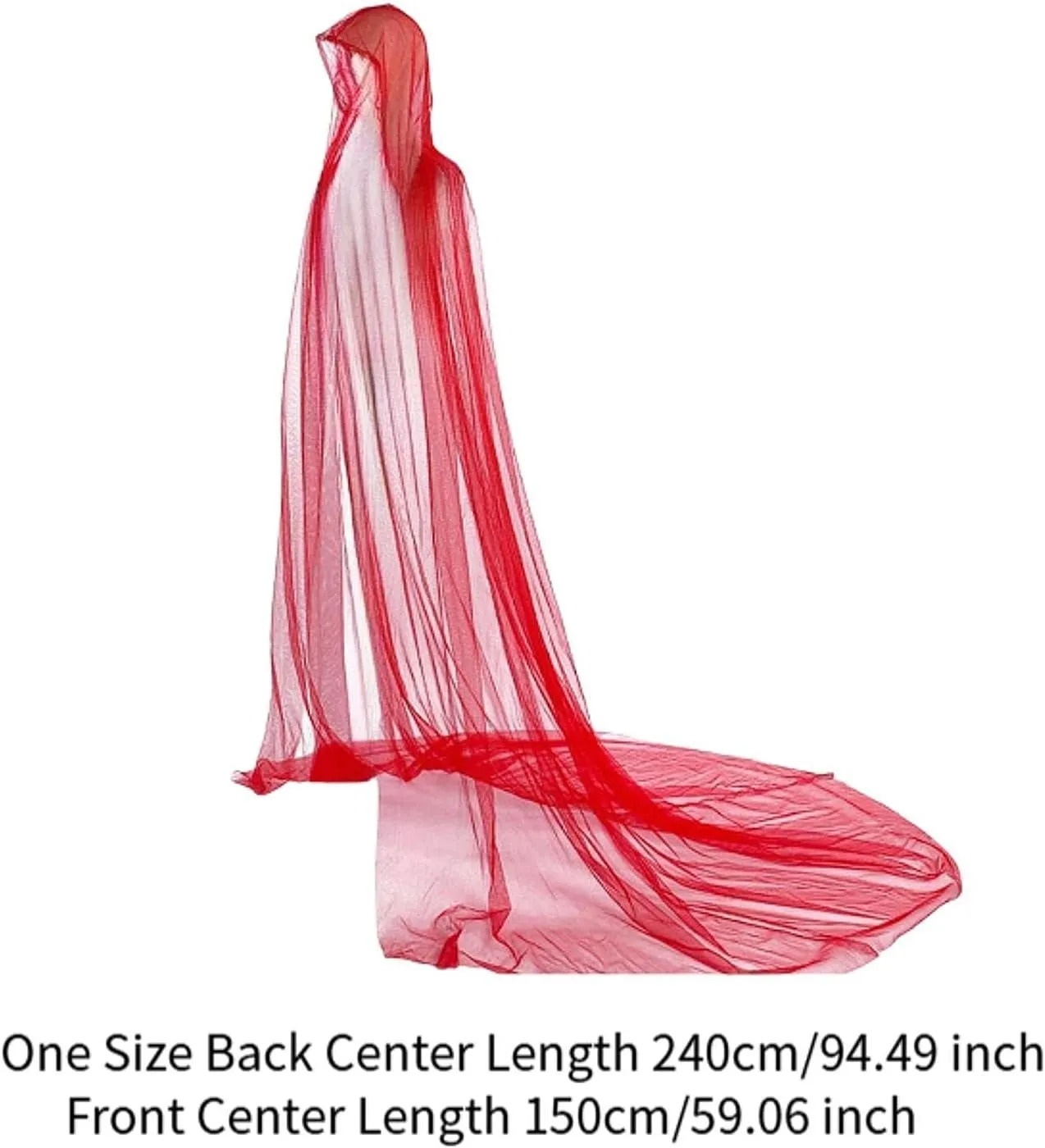 Hooded Cloak for Halloween And Weddings with Long Cape