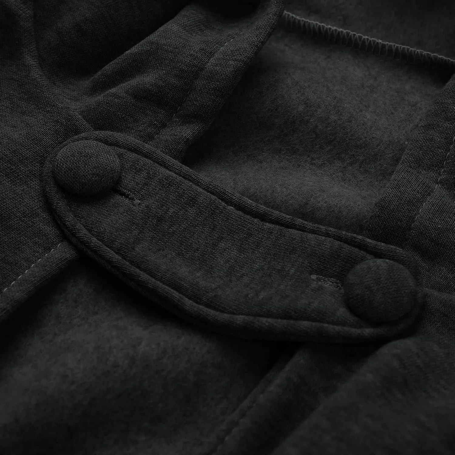 Hooded Cloak Hooded Long Women Cape Winter Vintage Overcoat Fashion Button Cloak Woolen Coat