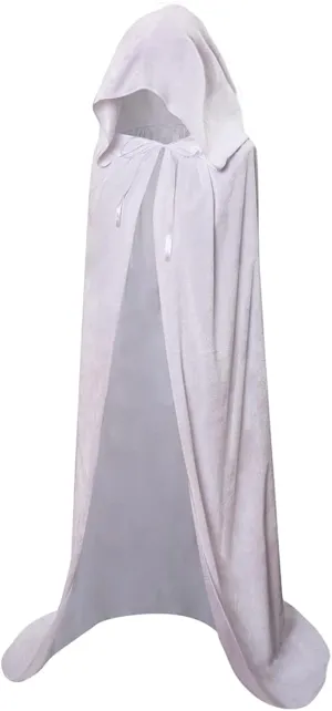 Hooded Cloak Long Velvet Cape for Adult Christmas Halloween Cloak Costumes Hooded Cape Masquerade Dress Up 55inch