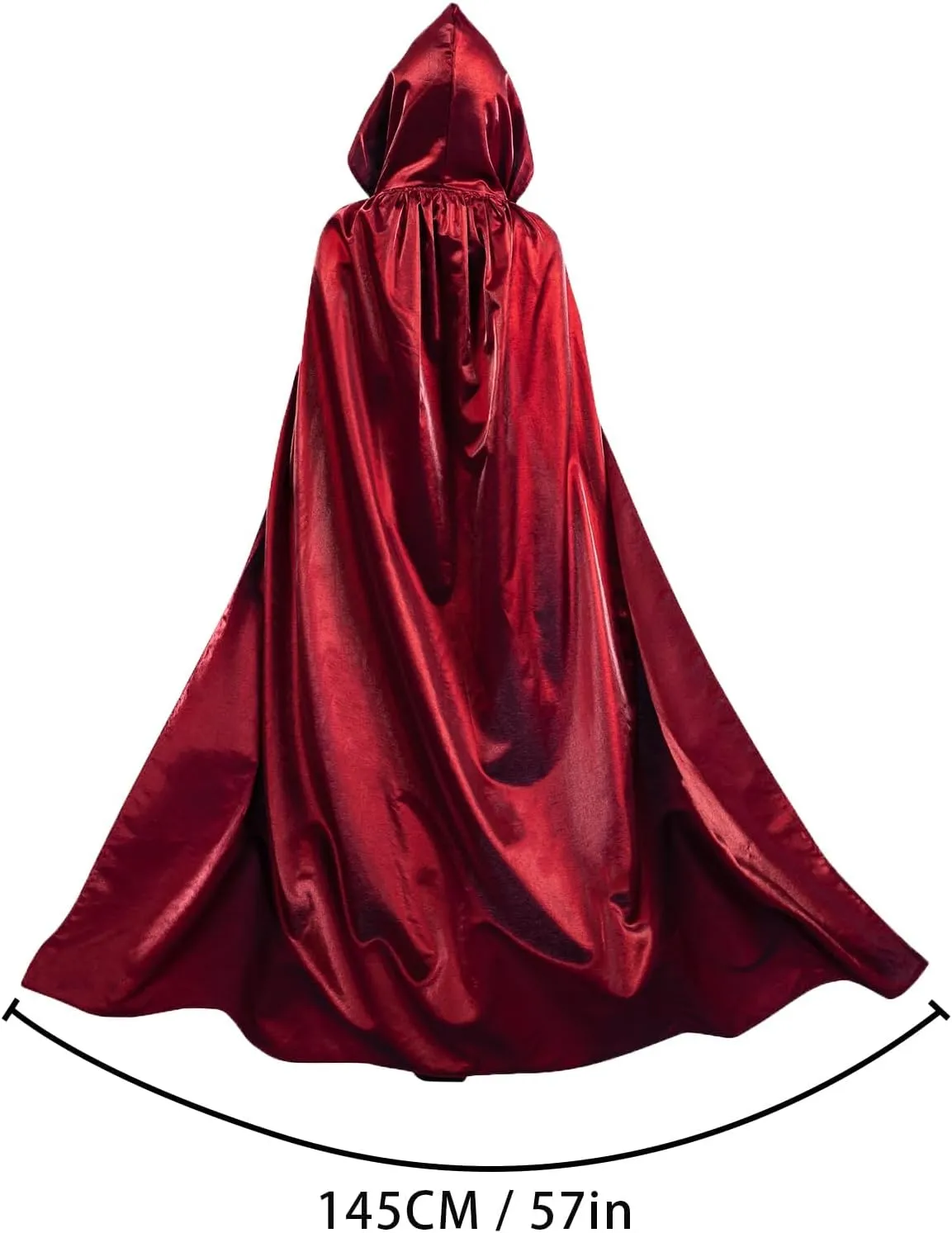 Hooded Robe Cape Cosplay Costume Adult, Halloween Steampunk Medieval Vampire Costume, Women's Cape Cloak