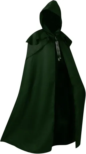 Hooded Robe Halloween Medieval Renaissance Cloaks Unisex Adult Monk Friar Priest Wizard Cloak Hooded Robe Cosplay Capes