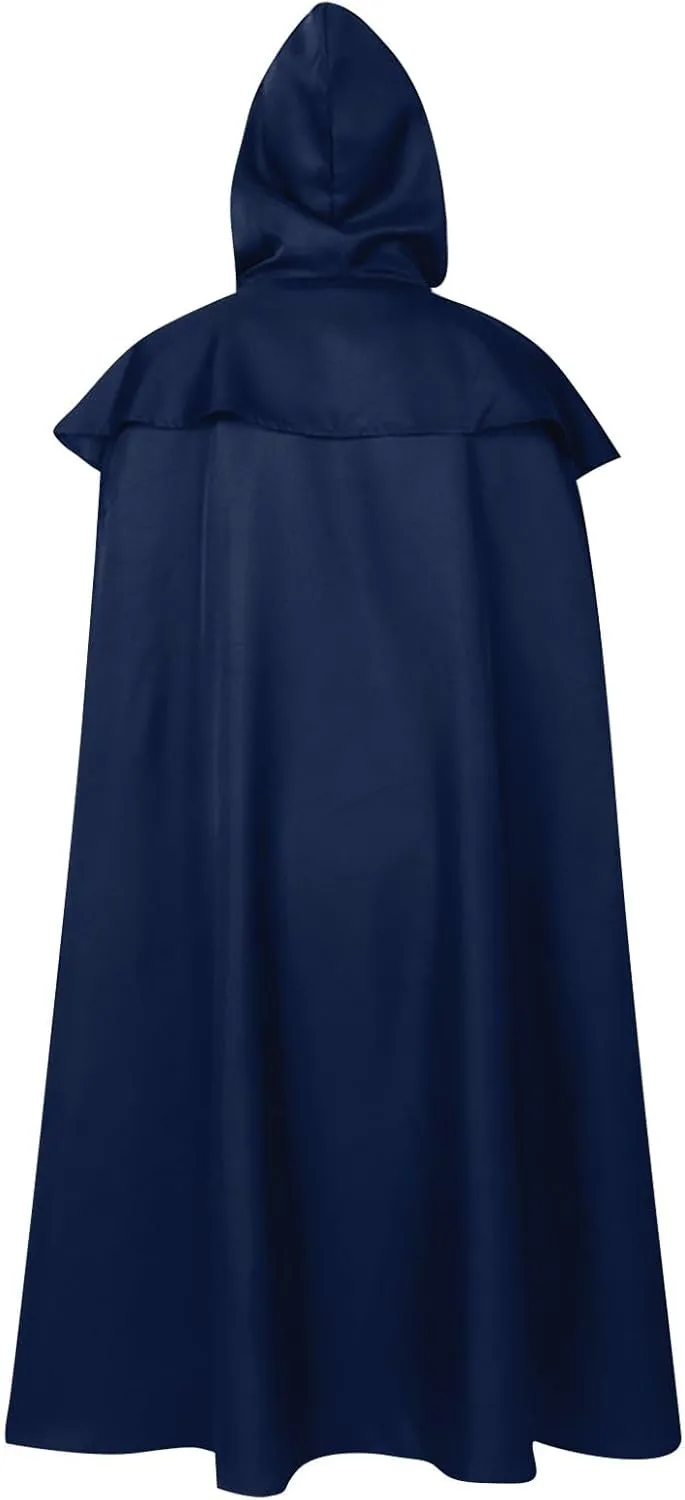 Hooded Robe Halloween Medieval Renaissance Cloaks Unisex Adult Monk Friar Priest Wizard Cloak Hooded Robe Cosplay Capes