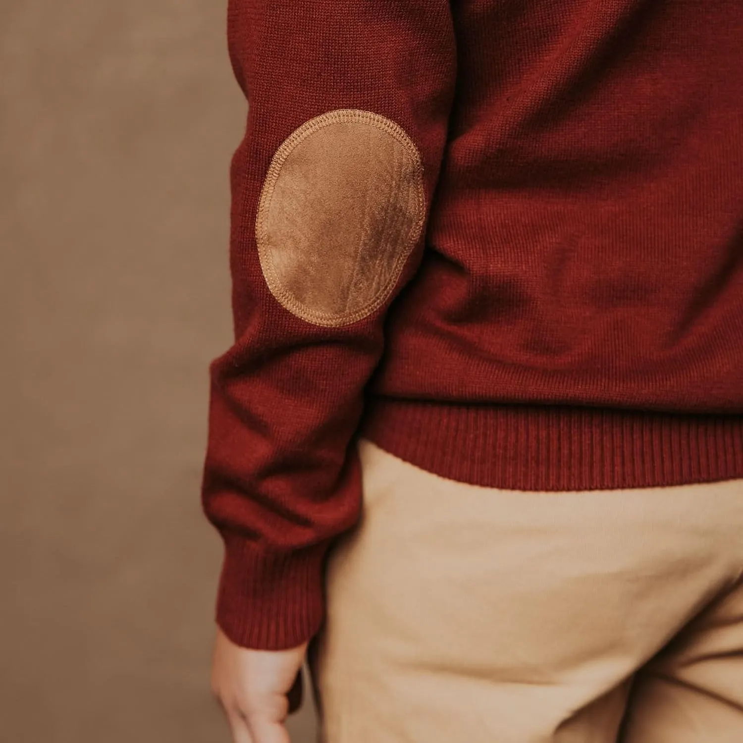 Hope & Henry Boys' Long Sleeve Henley Pullover Sweater