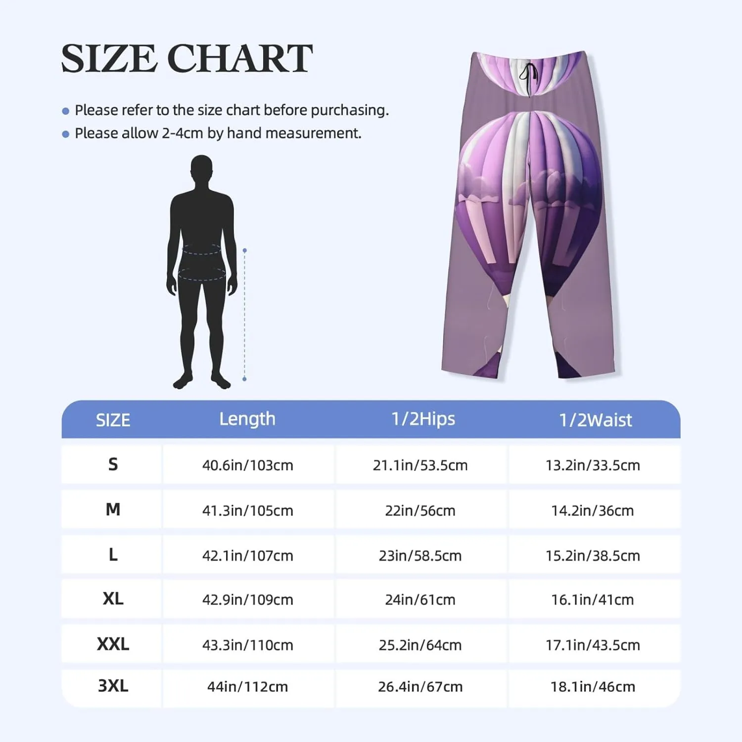 Hot Air Balloon Print Cozy Men'S Sleep Pants,Pajama Pants For Men,Lounge Pants Men,Soft Breathable Pj Pants
