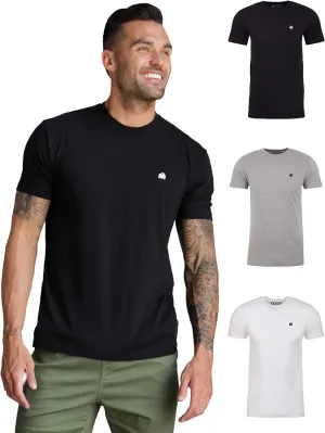 INTO THE AM Mens T Shirt with Logo - Short Sleeve Crew Neck Soft Fitted Tees S - 4XL Fresh Classic Basic Tshirts