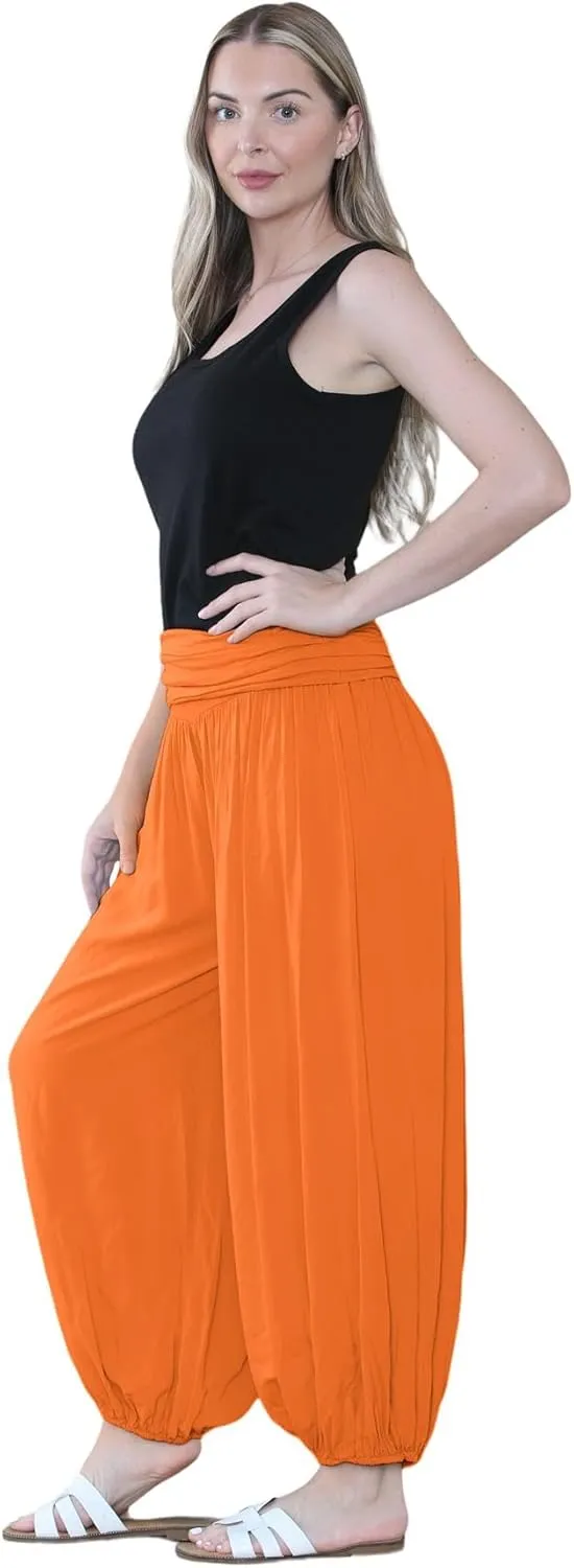 Janisramone Women Italian Baggy Harem Alibaba Pant Trousers, Summer Pants for Women, Yoga Harem Pants for Women