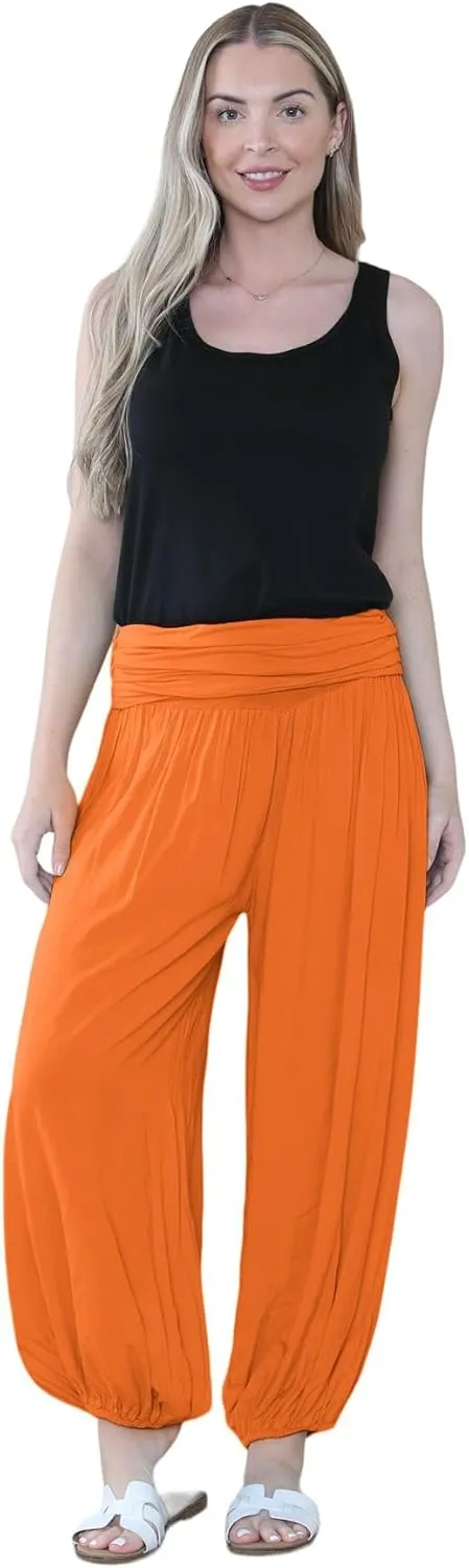 Janisramone Women Italian Baggy Harem Alibaba Pant Trousers, Summer Pants for Women, Yoga Harem Pants for Women