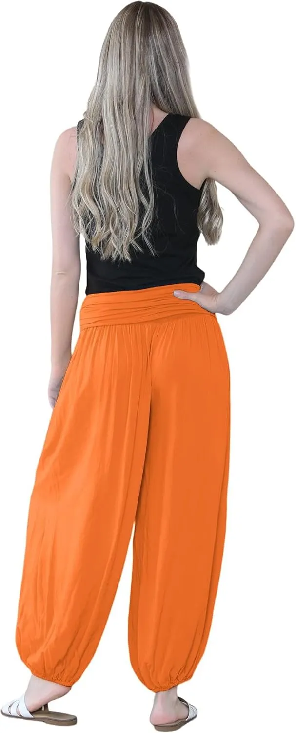 Janisramone Women Italian Baggy Harem Alibaba Pant Trousers, Summer Pants for Women, Yoga Harem Pants for Women