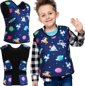 Janmercy Compression Vest for Kids Boys Girls Soft Breathable Compression Vest Comfort for Home Children School(Outer Space,Small)