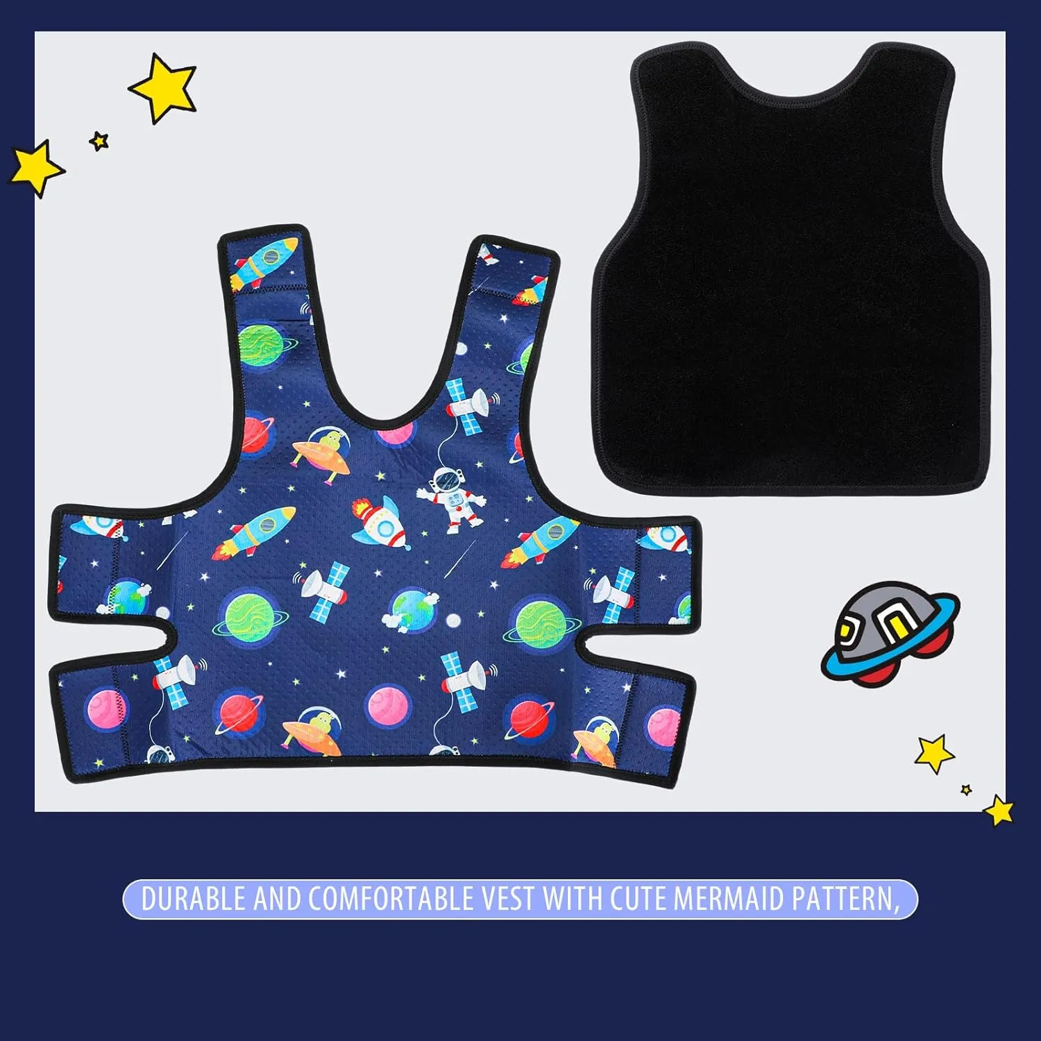 Janmercy Compression Vest for Kids Boys Girls Soft Breathable Compression Vest Comfort for Home Children School(Outer Space,Small)
