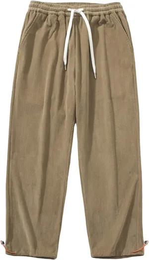 JEShifangjiusu Mens Fashion Cargo Pants Casual Athletic Joggers Cotton Pants Chino Drawstring Long Trousers Sweatpants