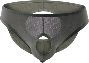 JEShifangjiusu Men'S Low Rise Hollow Out Jockstrap G-String Thong Bulge Pouch Underwear Briefs Soft Breathable Underpants