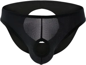 JEShifangjiusu Men'S Low Rise Hollow Out Jockstrap G-String Thong Bulge Pouch Underwear Briefs Soft Breathable Underpants