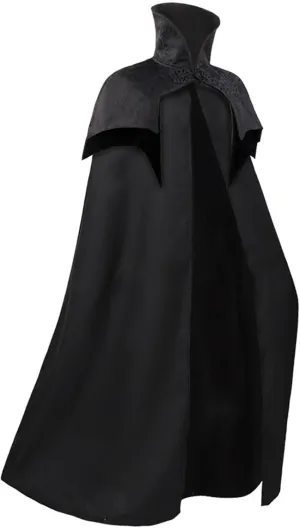 JOAU Black and Red Halloween Cape Medieval Renaissance Gothic Cloak Costume Unisex Capes for Adults Christmas Party Cosplay