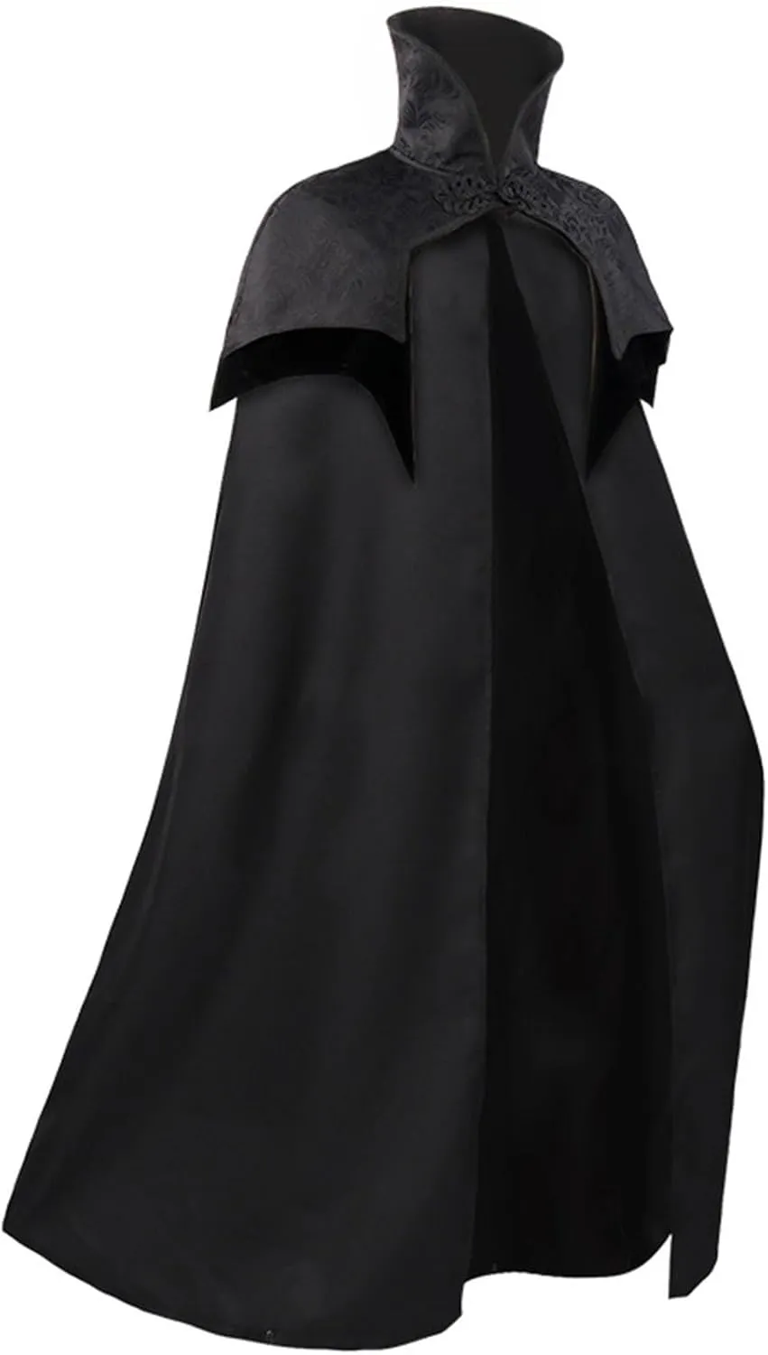 JOAU Black and Red Halloween Cape Medieval Renaissance Gothic Cloak Costume Unisex Capes for Adults Christmas Party Cosplay