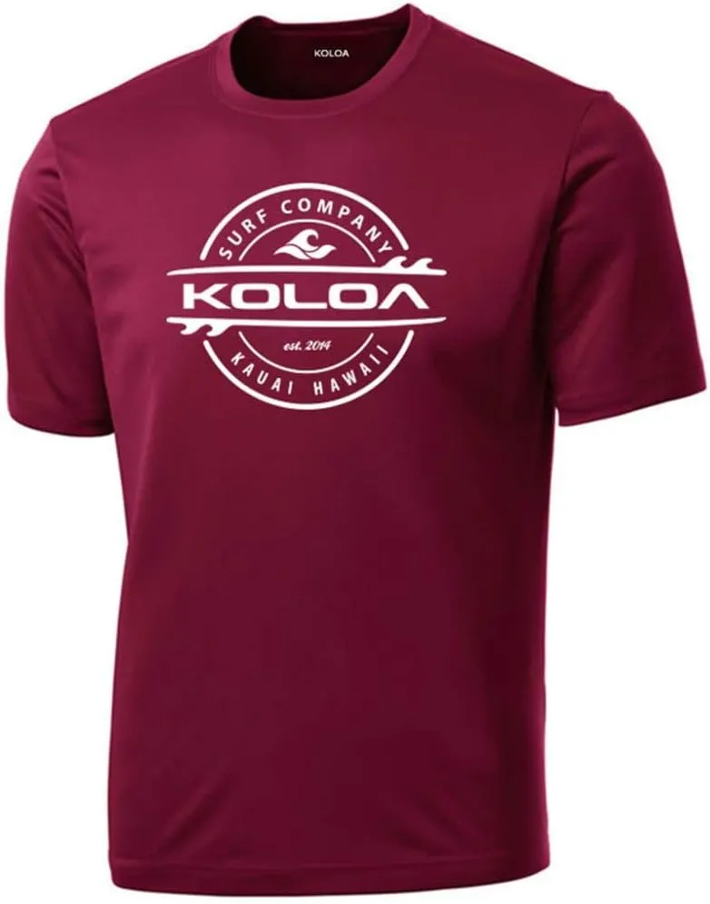 Joe's USA Koloa Surf Thruster Logo Moisture Wicking Athletic Shirts in Regular, Big & Tall
