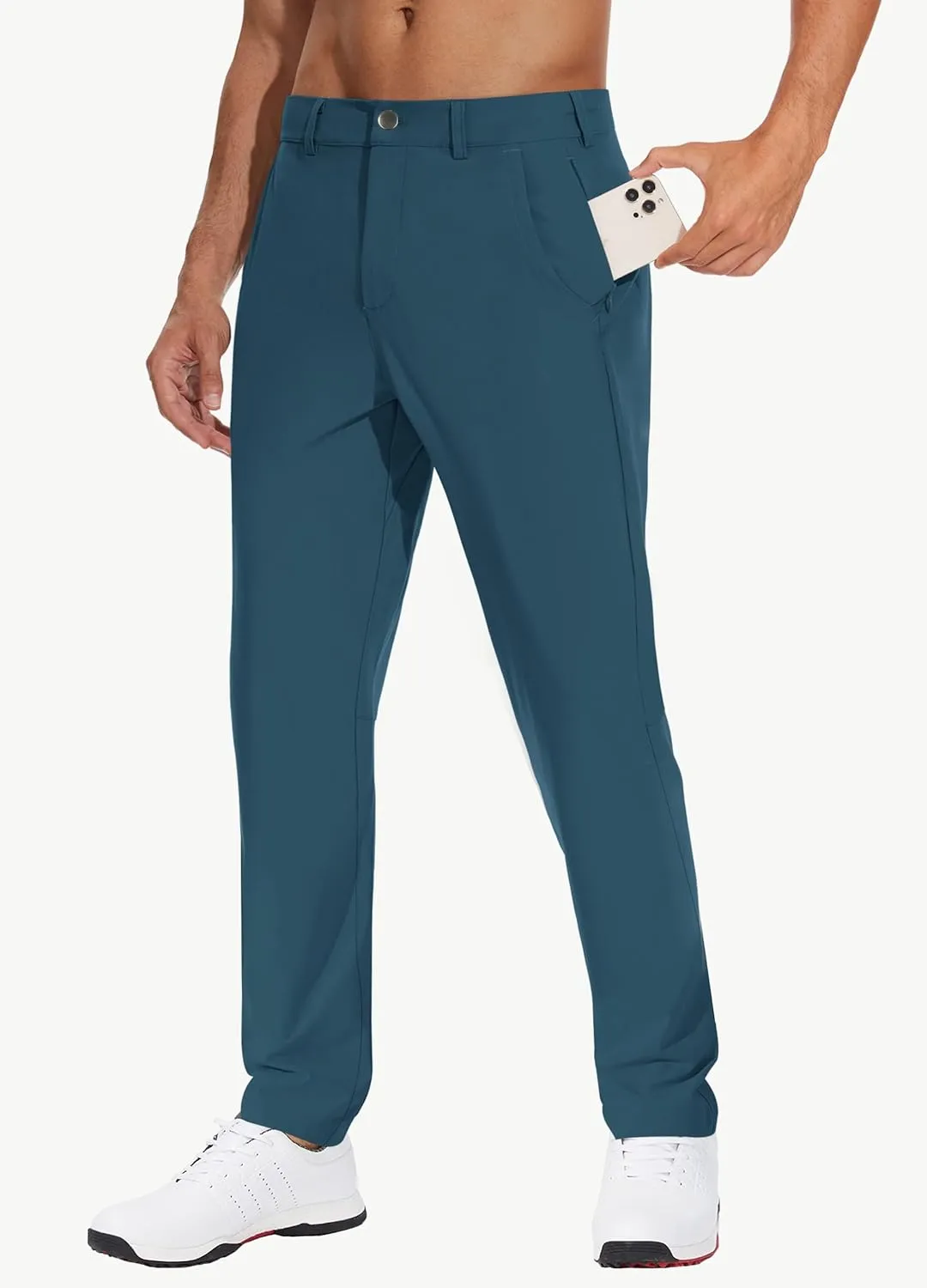 JWM Men's Golf Dress Pant Stretch - 30"/32"/34" Work Business Casual Comfy Trousers Slacks Quick Dry Lightweight 5 Pockets