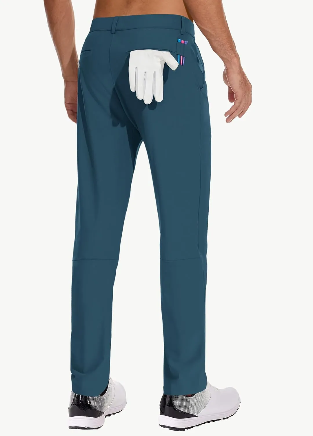 JWM Men's Golf Dress Pant Stretch - 30"/32"/34" Work Business Casual Comfy Trousers Slacks Quick Dry Lightweight 5 Pockets