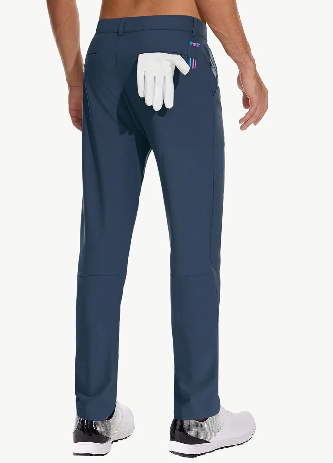 JWM Men's Golf Dress Pant Stretch - 30"/32"/34" Work Business Casual Comfy Trousers Slacks Quick Dry Lightweight 5 Pockets