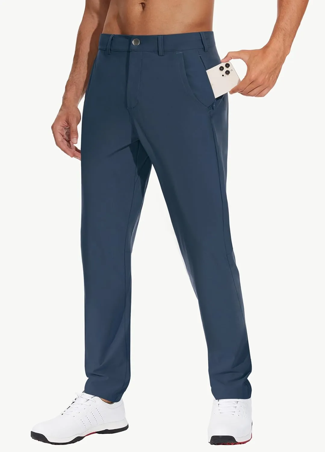 JWM Men's Golf Dress Pant Stretch - 30"/32"/34" Work Business Casual Comfy Trousers Slacks Quick Dry Lightweight 5 Pockets