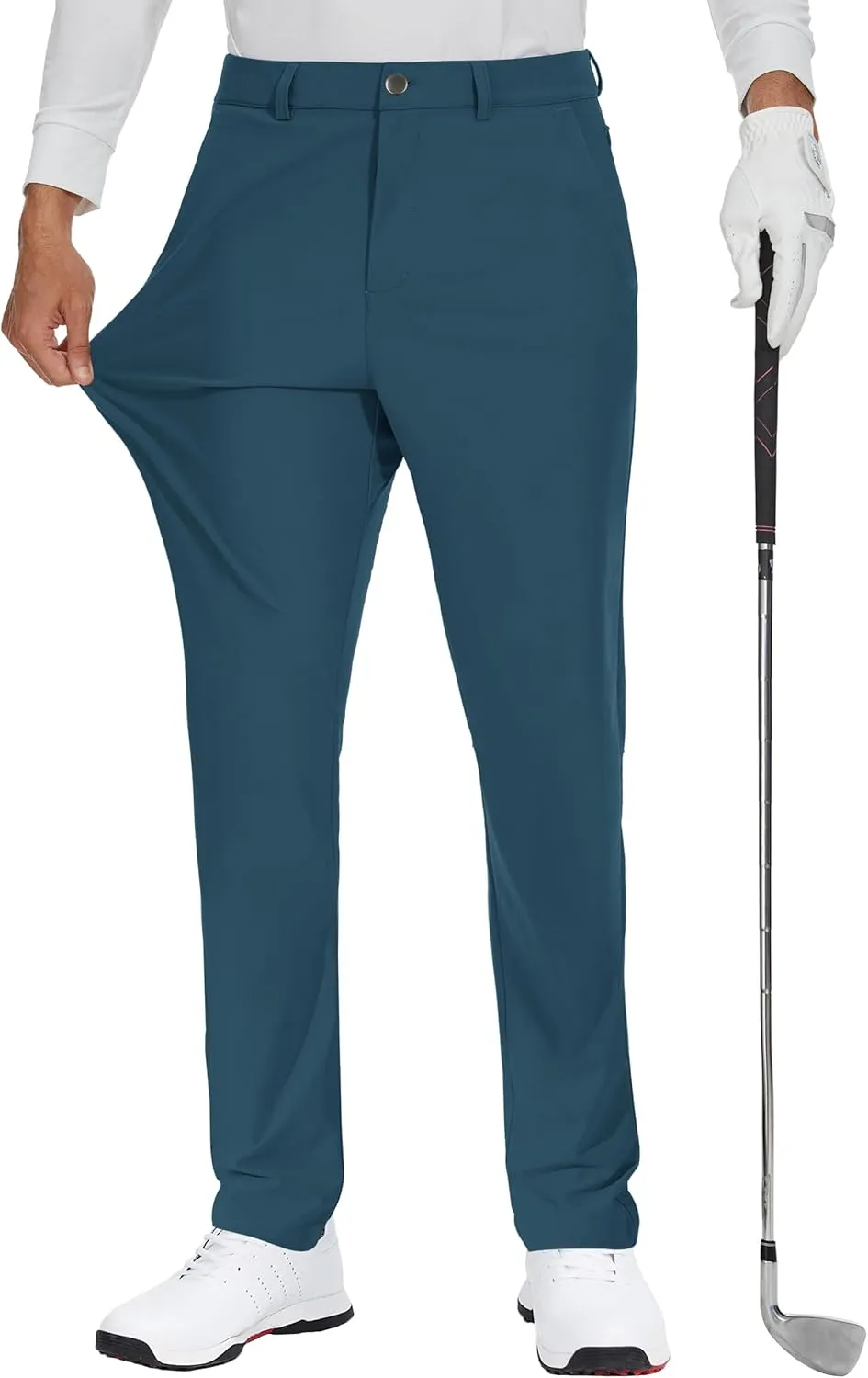 JWM Men's Golf Dress Pant Stretch - 30"/32"/34" Work Business Casual Comfy Trousers Slacks Quick Dry Lightweight 5 Pockets