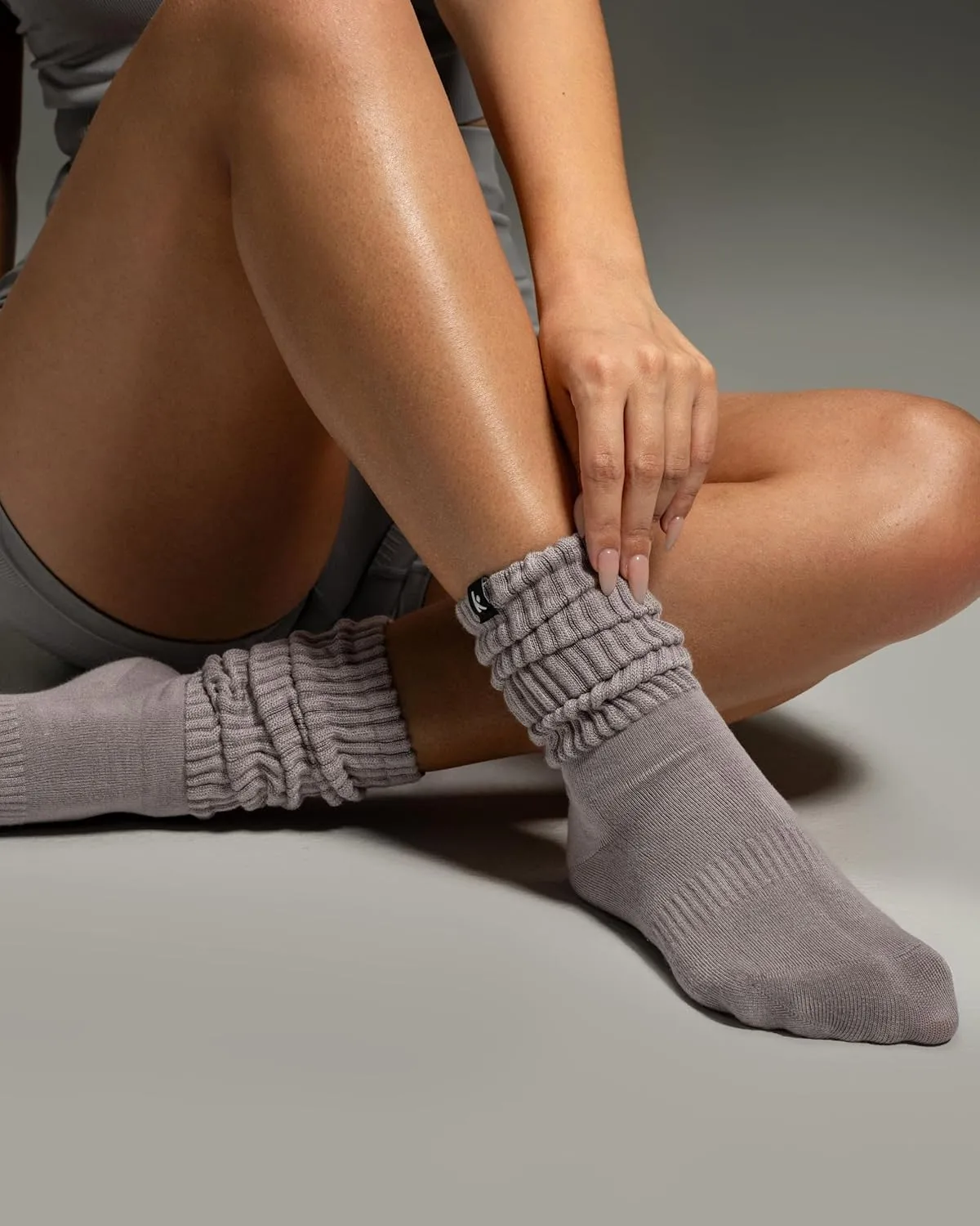 Kamo Fitness Cozy 3-Pair Pack - Scrunch Long Crew Socks for Women, Soft & Breathable Boot and Slouch Socks, Size 5-9