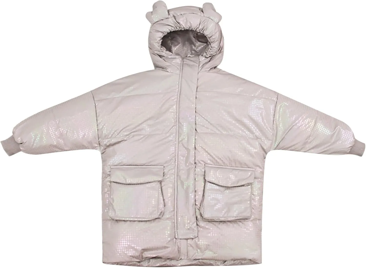 Kids Toddler Baby Girls Boys Winter Warm Thick Solid Cotton Long Sleeve Padded Jacket Coat Clothes Coat Girls