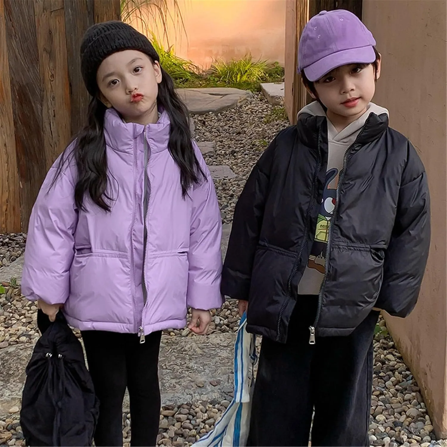 Kids Toddler Baby Girls Boys Winter Warm Thick Solid Cotton Long Sleeve Padded Jacket Coat Large Boys Winter Jacket