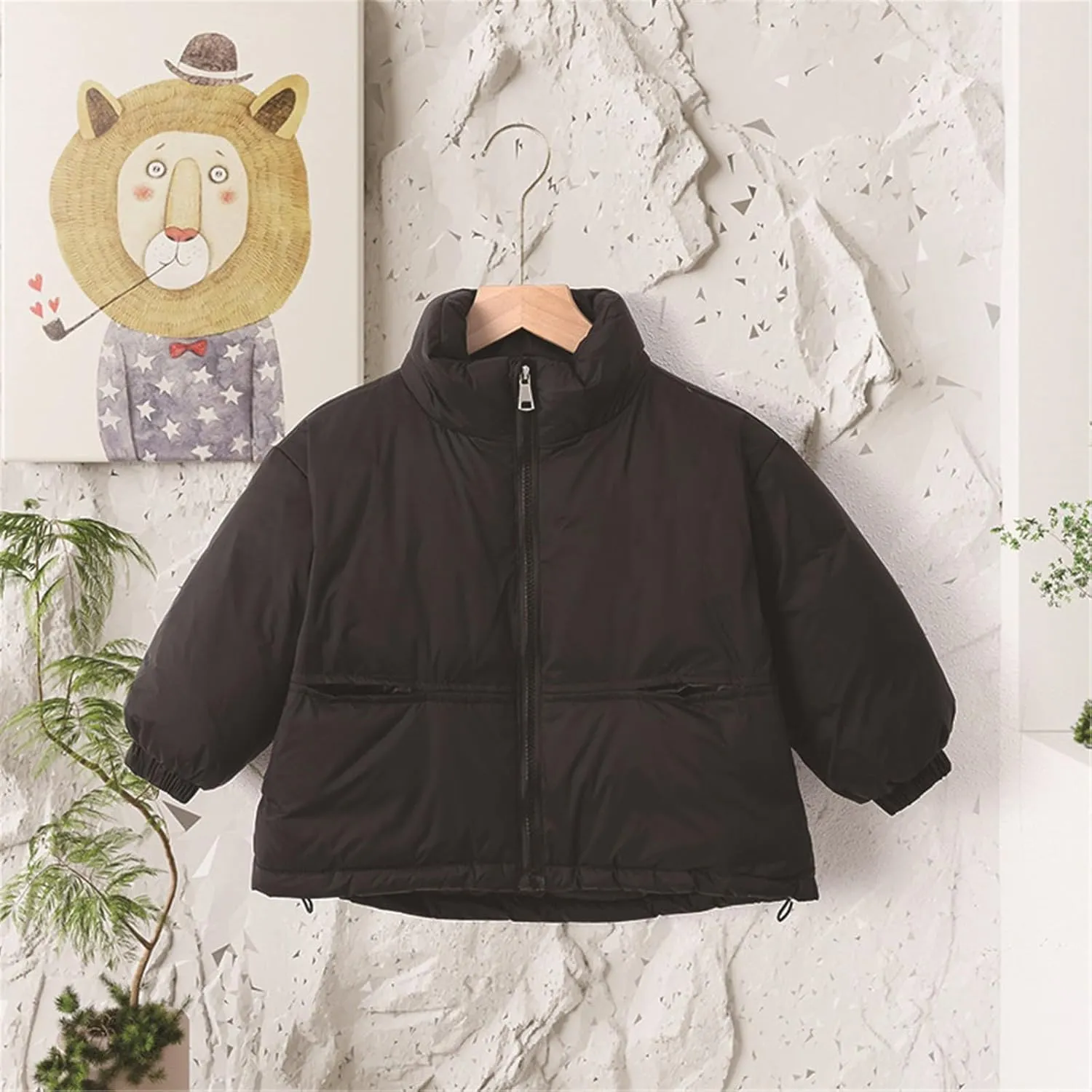 Kids Toddler Baby Girls Boys Winter Warm Thick Solid Cotton Long Sleeve Padded Jacket Coat Swallowtail Jacket