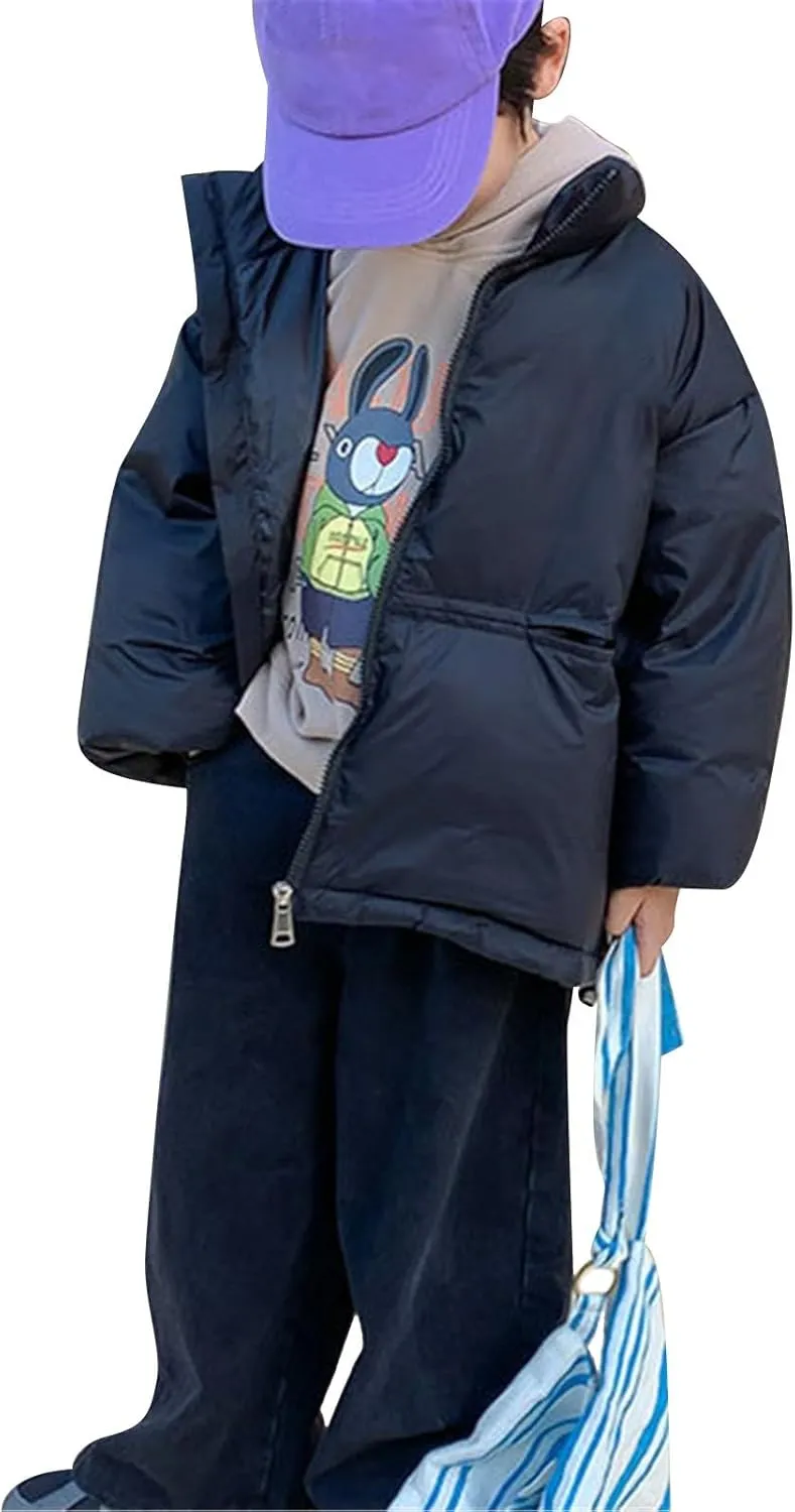 Kids Toddler Baby Girls Boys Winter Warm Thick Solid Cotton Long Sleeve Padded Jacket Coat Swallowtail Jacket