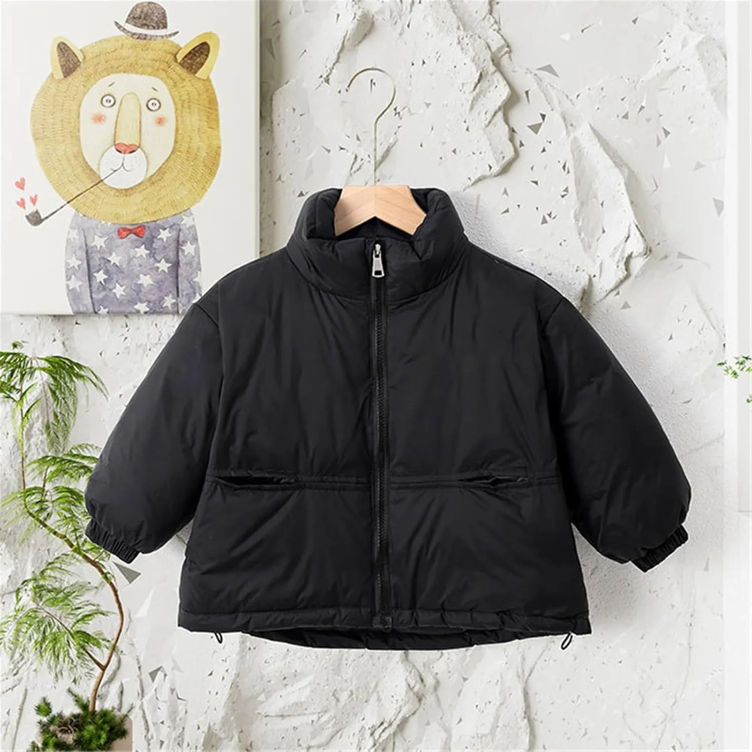 Kids Toddler Baby Girls Boys Winter Warm Thick Solid Cotton Long Sleeve Padded Jacket Coat Swallowtail Jacket