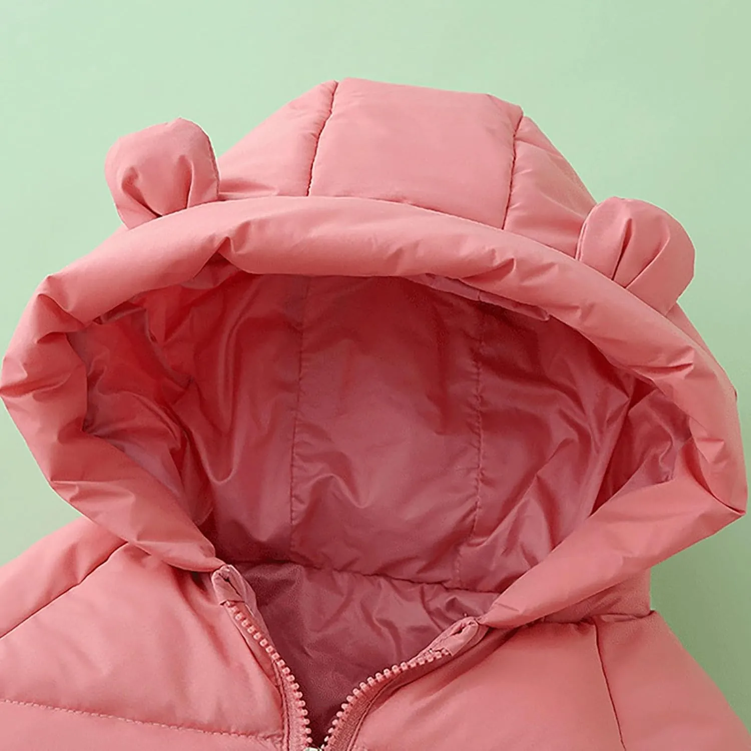 Kids Toddler Baby Girls Winter Warm Thick Solid Cotton Long Sleeve Padded Jacket Coat Clothes Babies Winter Coats Girls