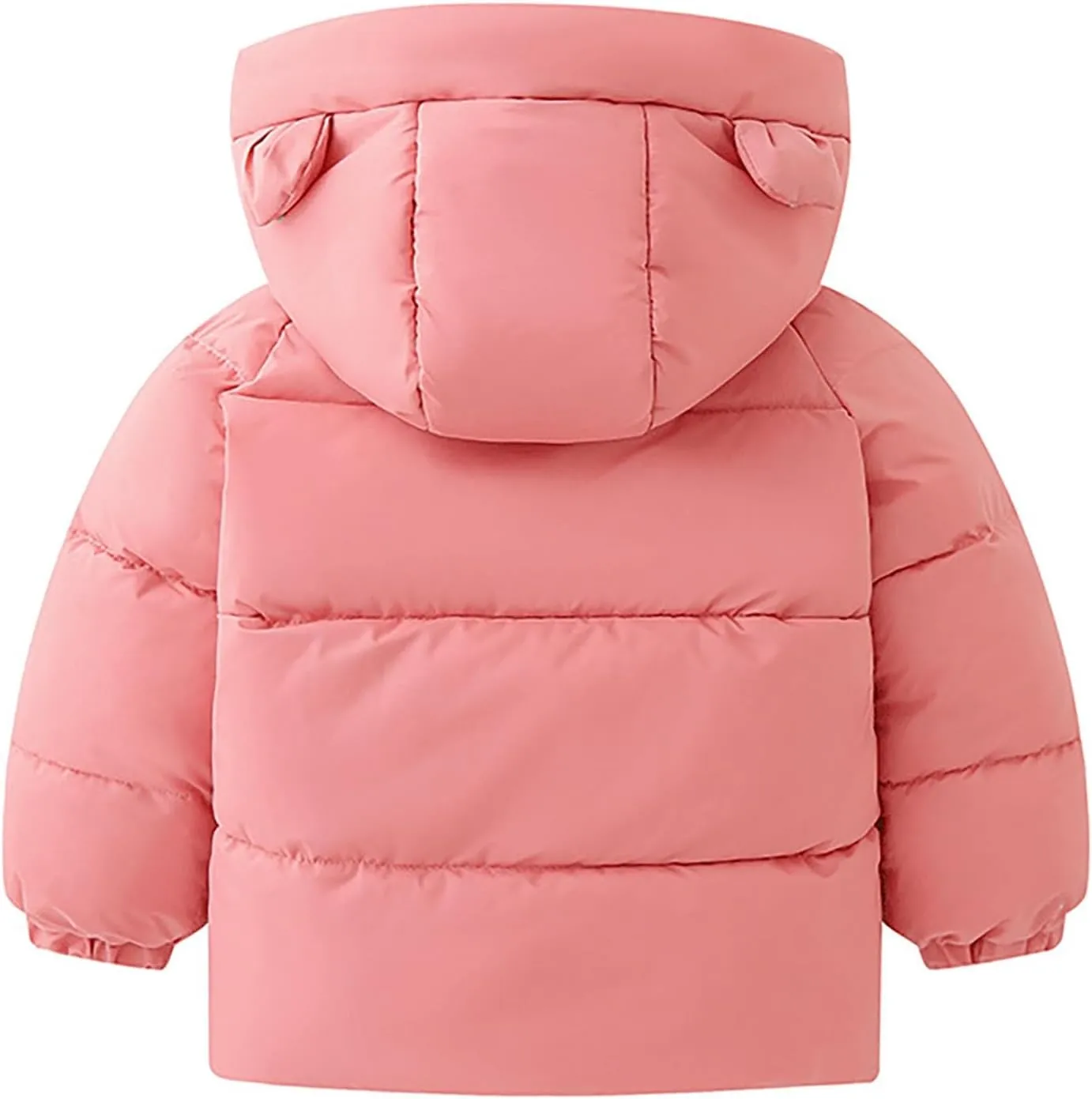 Kids Toddler Baby Girls Winter Warm Thick Solid Cotton Long Sleeve Padded Jacket Coat Clothes Babies Winter Coats Girls