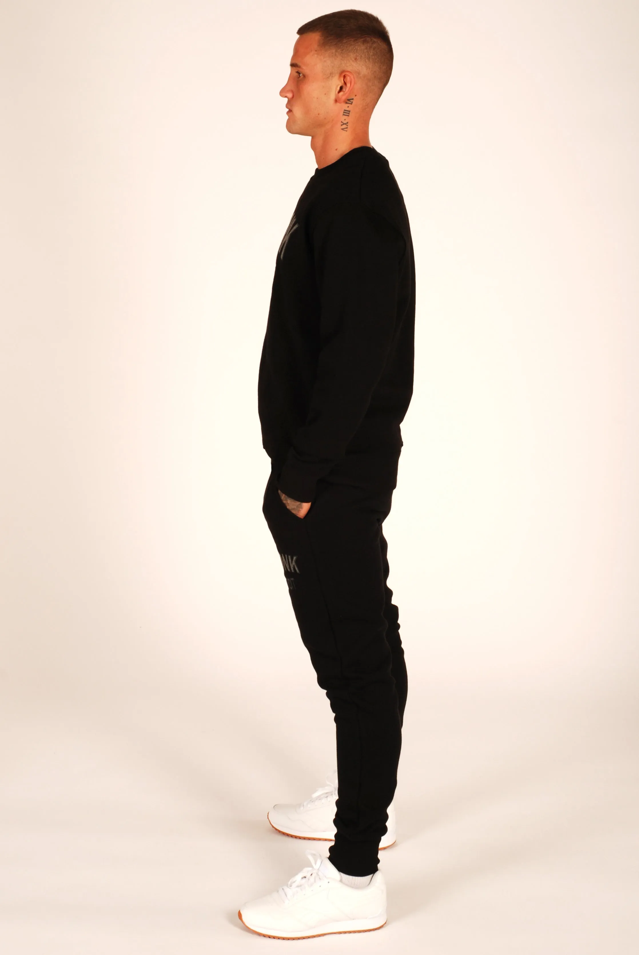 KRONK Detroit Applique Sweatshirt Loose Fit Black