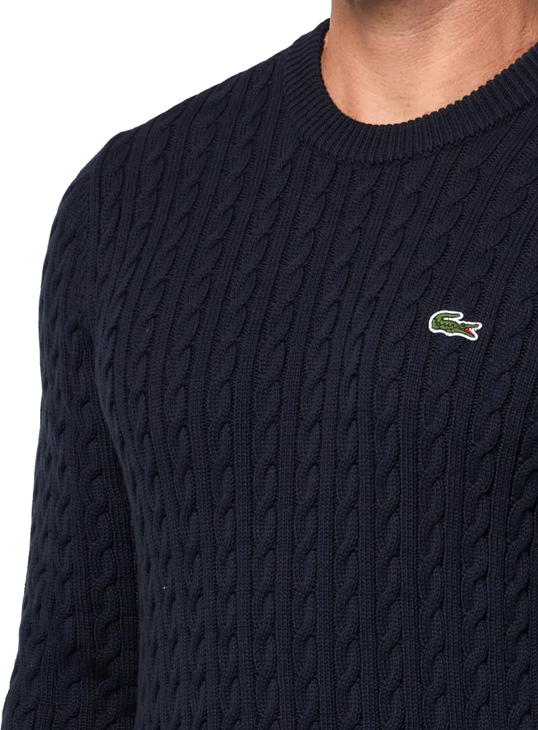 Lacoste Men's Cable Knit Cotton Sweater